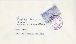 Golda Meir autograph