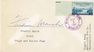 Fredric March autograph