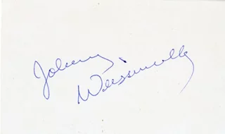 Johnny Weissmuller autograph