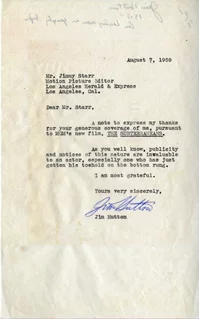 Jim Hutton autograph