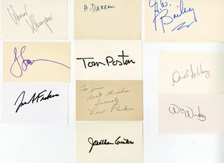 Actor Signature Card Lot autograph