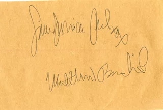 Matthew Broderick & Sarah Jessica Parker autograph