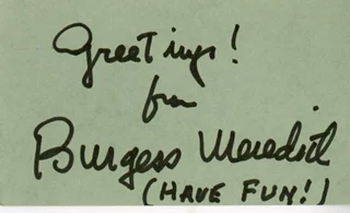 Burgess Meredith autograph