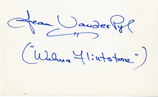 Jean Vander Pyl autograph
