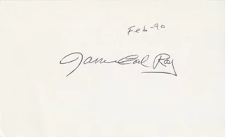 James Earl Ray autograph