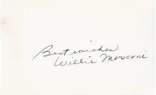 Willie Mosconi autograph