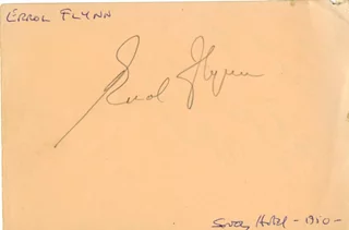 Errol Flynn autograph