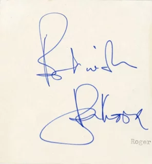 Roger Moore autograph