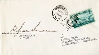 Upton Sinclair autograph