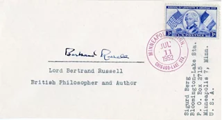 Bertrand Russell autograph
