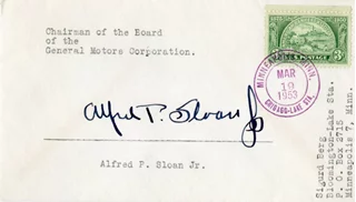 Alfred P. Sloan Jr. autograph