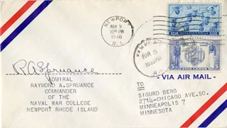 Raymond Spruance autograph