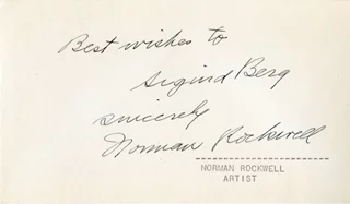 Norman Rockwell autograph