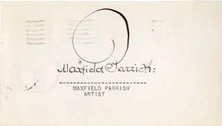 Maxfield Parrish autograph