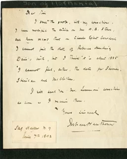 Julian Hawthorne autograph