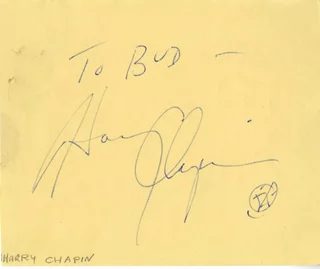 Harry Chapin autograph