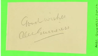 Alec Guinness autograph