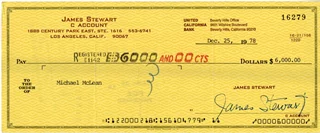 James Stewart autograph