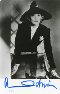 Marlene Dietrich autograph