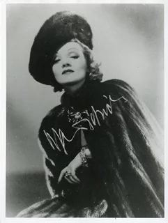 Marlene Dietrich autograph