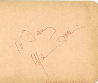 Marlene Dietrich autograph