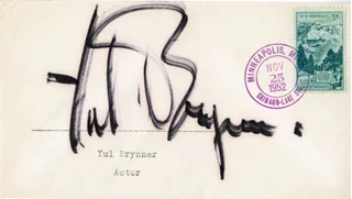 Yul Brynner autograph