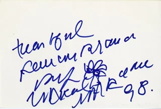 Marcel Marceau autograph