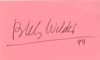 Billy Wilder autograph