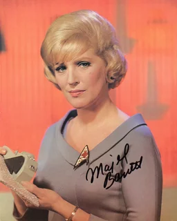 Majel Barrett autograph