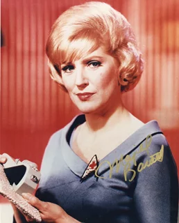 Majel Barrett autograph