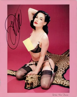 Dita Von Teese autograph