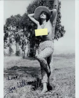 June Wilkinson autograph