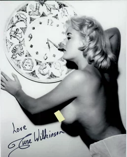 June Wilkinson autograph