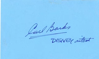 Carl Barks autograph