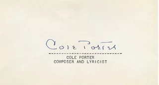 Cole Porter autograph