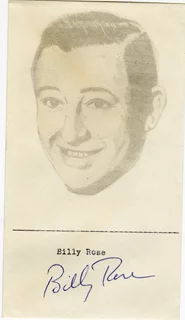 Billy Rose autograph