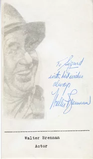 Walter Brennan autograph