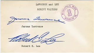 Lawrence and Lee autograph