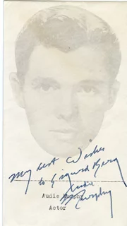 Audie Murphy autograph