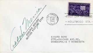 Adolphe Menjou autograph