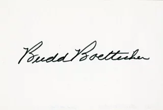 Budd Boetticher autograph