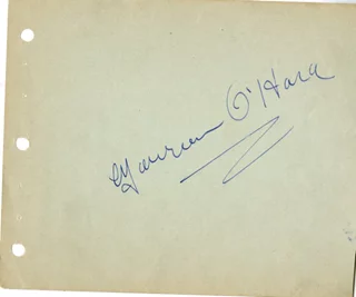 Maureen O'Hara autograph