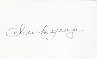 Chuck Yeager autograph