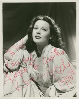 Hedy LaMarr autograph