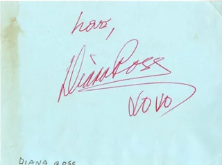Diana Ross autograph