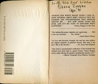 Nancy Reagan autograph