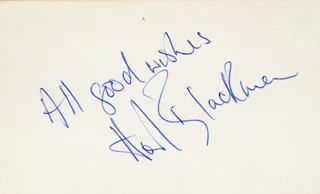 Honor Blackman autograph