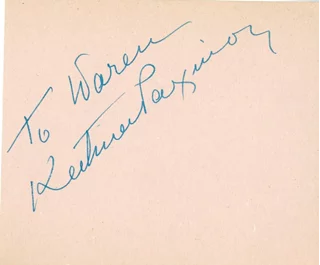 Katina Paxinou autograph