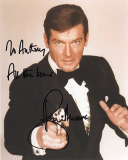 Roger Moore autograph
