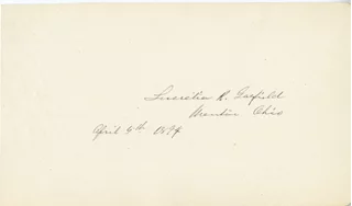 Lucretia Garfield autograph